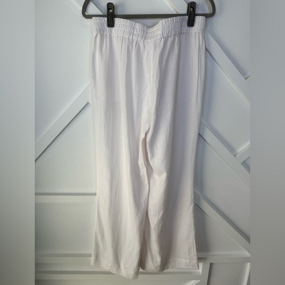 NWT Andie Swim Wide Leg Linen Blend Madeira Pants Coconut White Size Medium - Picture 5 of 11